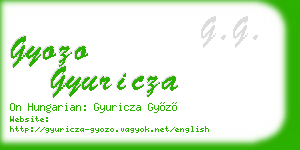 gyozo gyuricza business card