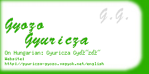 gyozo gyuricza business card